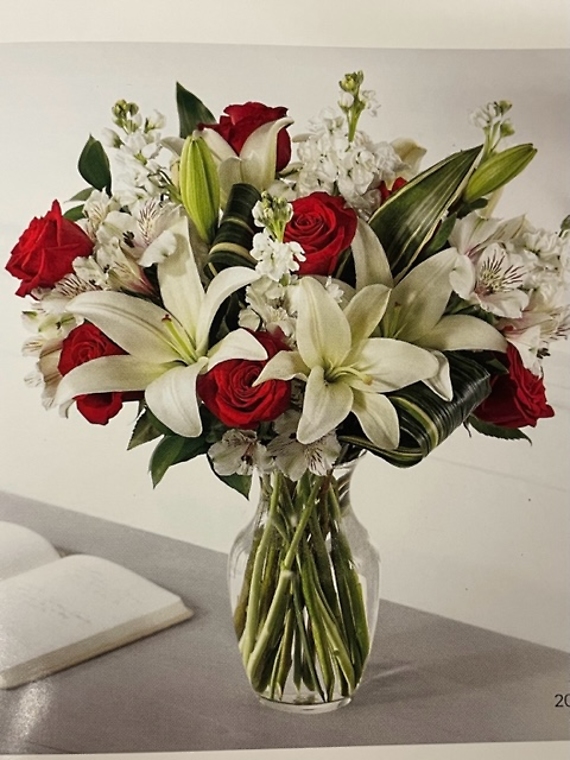 Red and White Tribute Vase