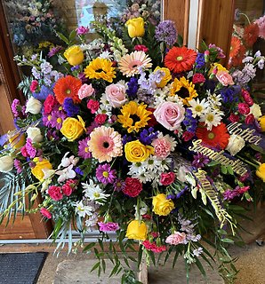 Colorful Casket Spray