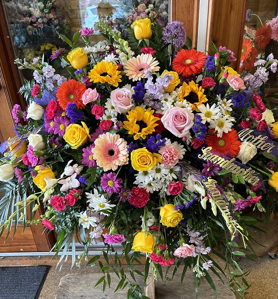 Colorful Casket Spray